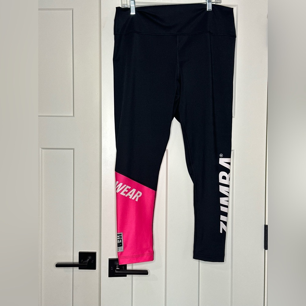 Zumba Wear Black and Pink Leggings - XXL